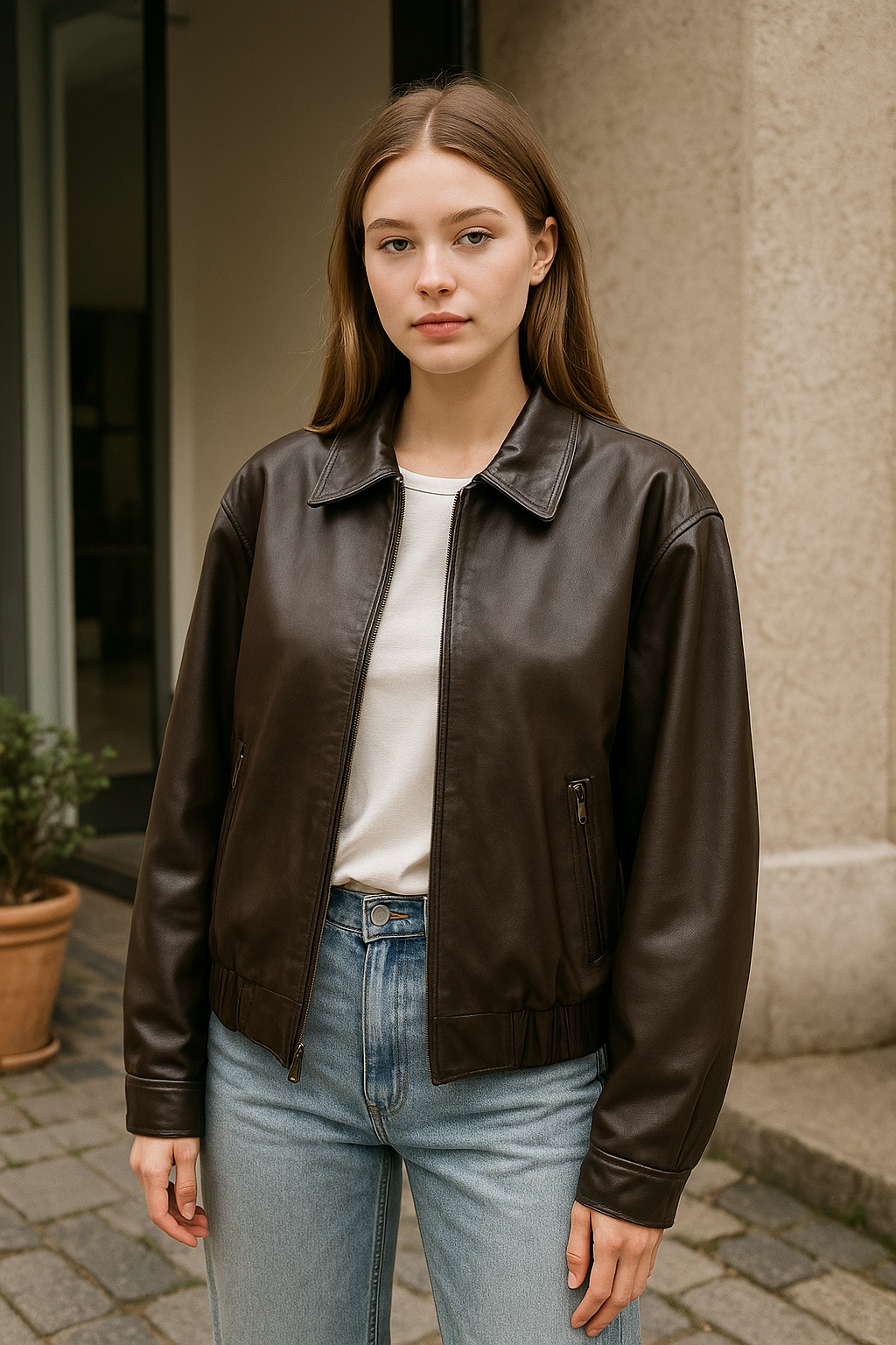 ROCH VESTE CUIR OVERSIZE