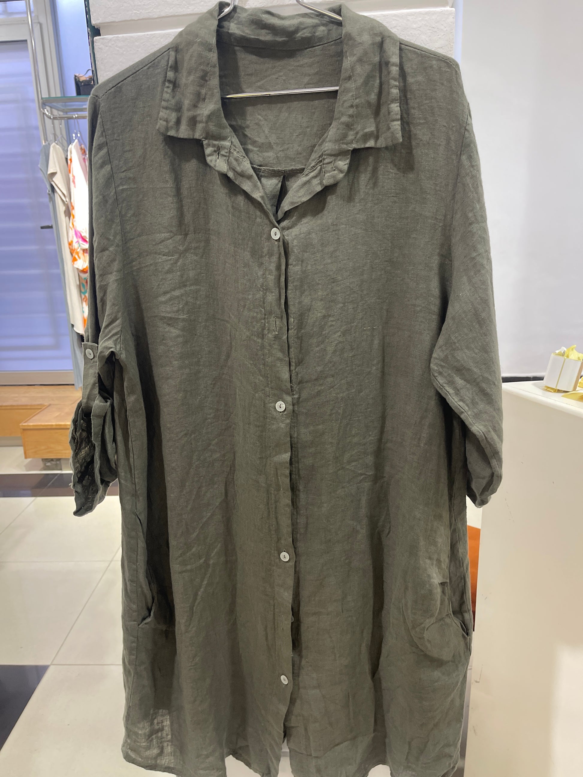 BLANDINE ROBE CHEMISIER LIN