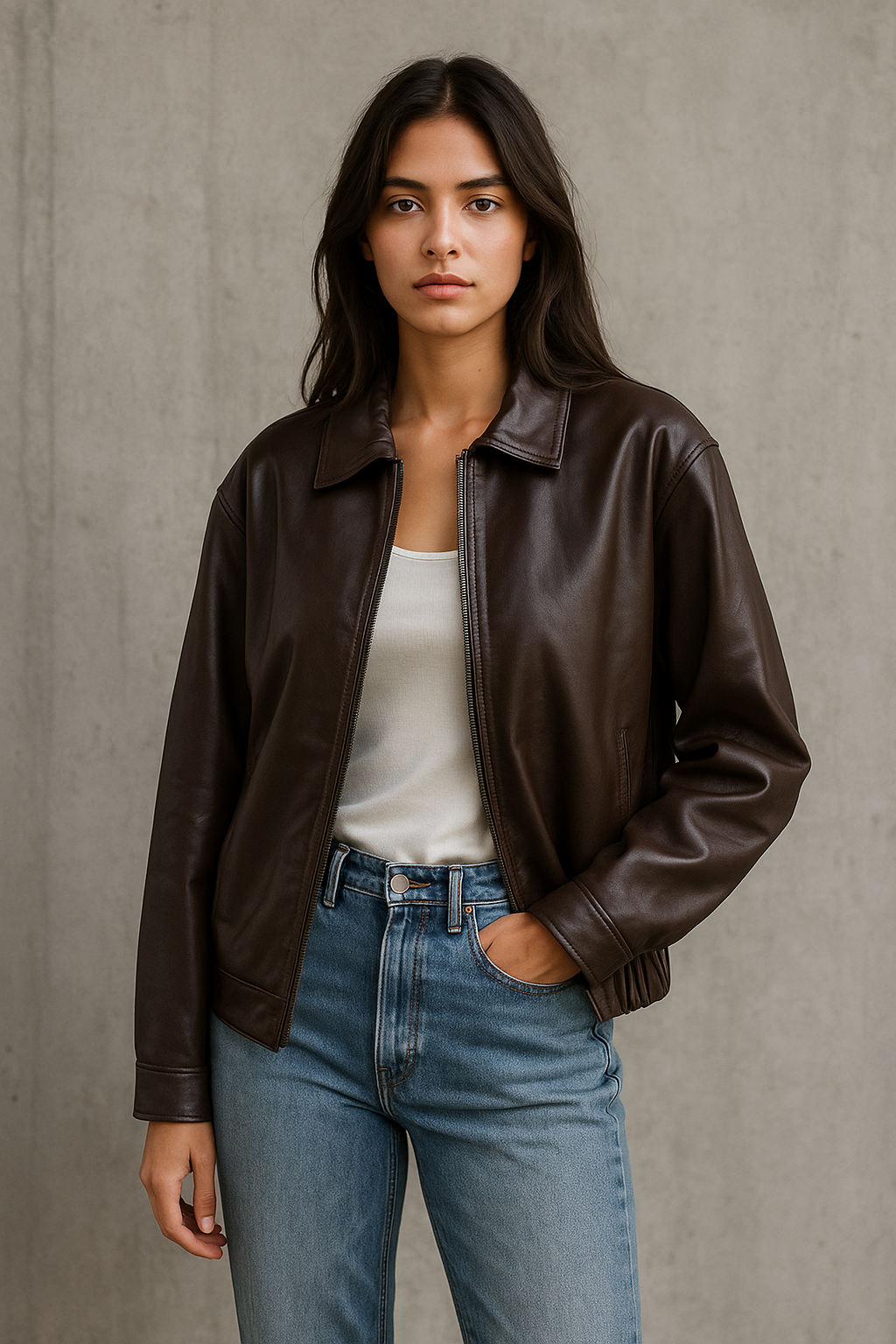 ROCH VESTE CUIR OVERSIZE