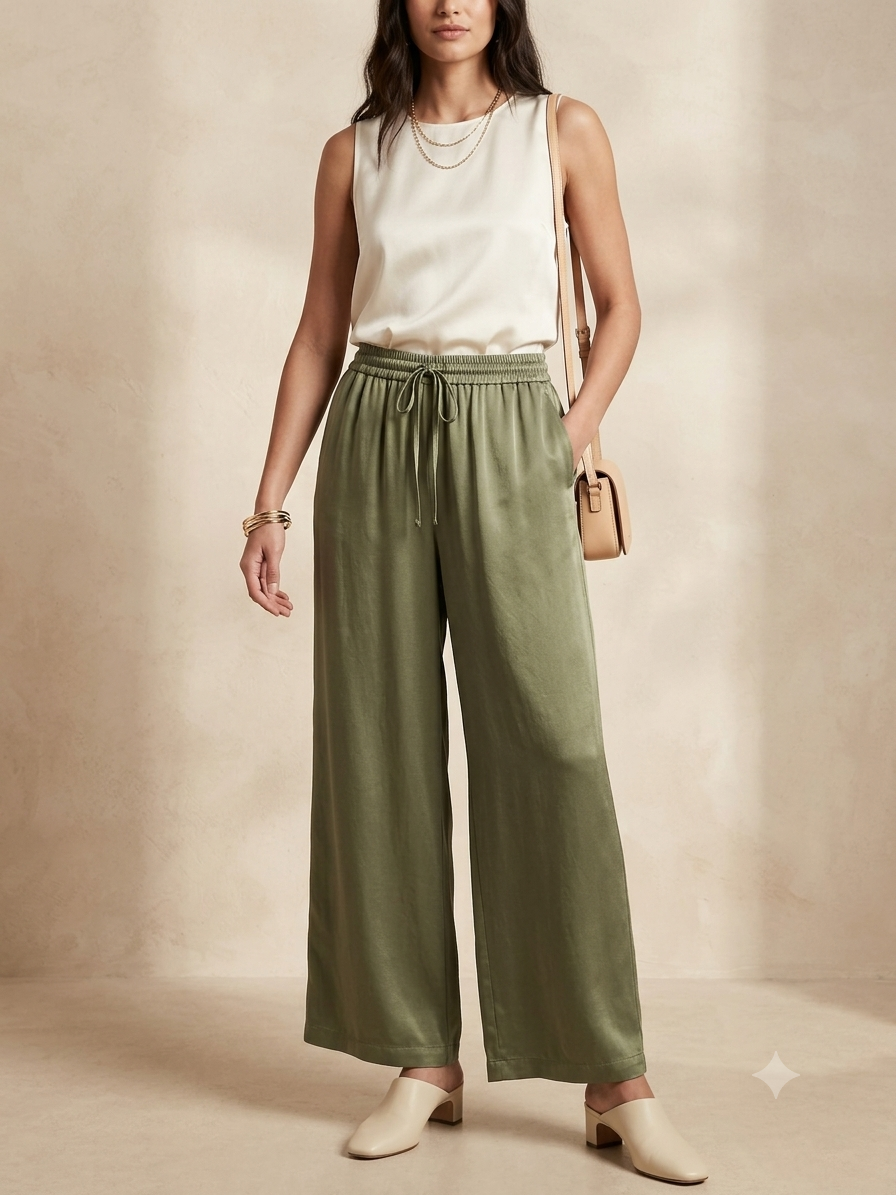 SOLAL PANTALON EN SOIE